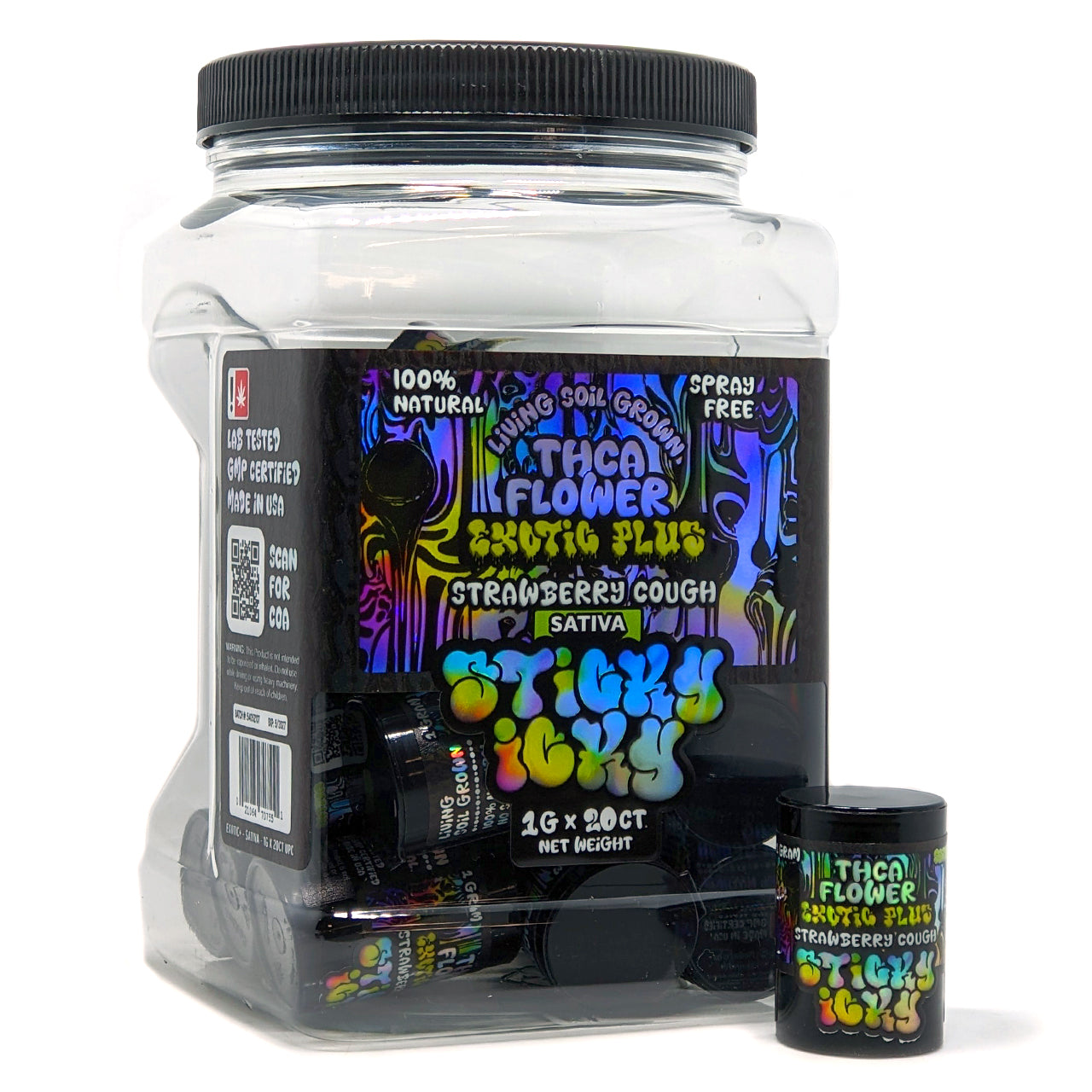 Sticky Icky - THCA Flower 1g - Jar of 20 Sticky Icky - THCA Flower 1g - Jar of 20